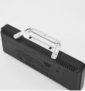 Réveil numérique à <span class=keywords><strong>projection</strong></span> LED intelligent et clair avec 180 °   Miroir rotatif, fonction snooze, calendrier, température et humidité intérieures - Product Image 4