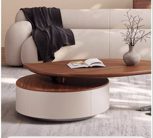 ModHomi - Mesa de Centro Moderna de Madera Maciza con Forma de Hoja, Mesa Auxiliar de Diseño de Lujo para Sala de Estar, Oficina en Casa, Muebles de Alta Gama - Product Image 3