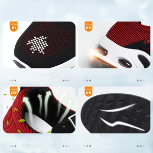 รองเท้าบาสเก็ตบอลแบบผูกเชือก ระบายอากาศได้ดี พื้นรองเท้าหนานุ่ม กันลื่น เหมาะสำหรับฤดูใบไม้ผลิและฤดูใบไม้ร่วง สำหรับผู้ชาย นักเรียน และนักกีฬา - Product Image 3