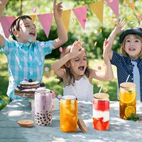2023 nouveau Style Offre Spéciale 16/24oz Transparent Sublimation blanc Mason Jar verres à boire avec couvercles en bambou et pailles