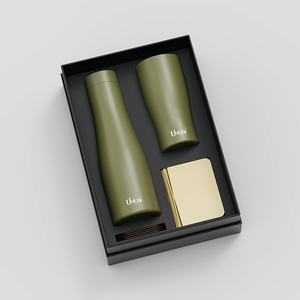 Ensemble cadeau de lampe pliable en forme de <span class=keywords><strong>livre</strong></span> Thermos LED, bouteille d'eau en acier inoxydable 304 de 500 ml et tasse en acier inoxydable de 350 ml - Product Image 1