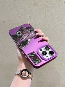 Coque <span class=keywords><strong>de</strong></span> téléphone pour voiture <span class=keywords><strong>de</strong></span> sport rétro violette, design <span class=keywords><strong>compteur</strong></span> <span class=keywords><strong>de</strong></span> <span class=keywords><strong>vitesse</strong></span>, TPU pour 17/16/15/14 Pro Max, anti-empreintes digitales, antichoc, mobile - Product Image 5