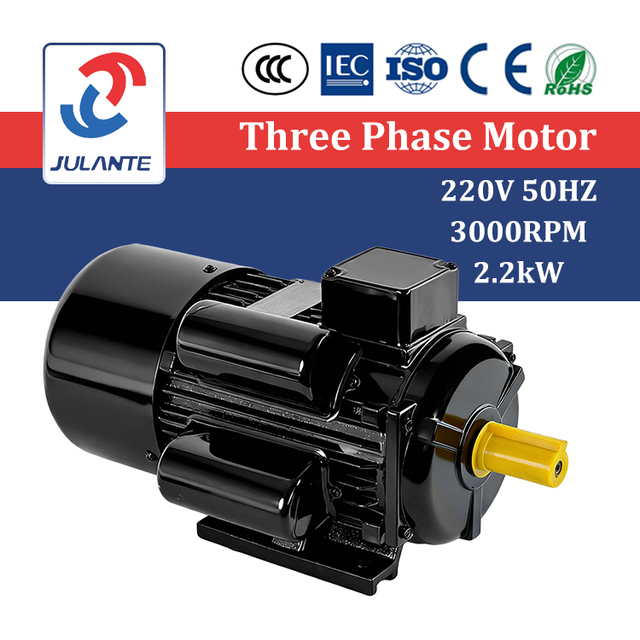 YL90L-2 2.2kW 3HP 220V 50Hz 3000RPM Single Phase Electric Motor for Fan and Ventilation Equipment