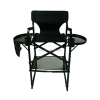 Chaise de directeur pliante en aluminium à hauteur réglable légère pour salon de beauté, bar, événements en plein air