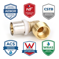 Coude de raccordement multicouche en laiton de haute qualité avec plaque de connexion mâle haute pression CSTB pour plomberie