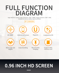 Caméra d'action pour animaux de compagnie à très grand angle de 160 degrés, caméra numérique à pouce, caméscope DV, enregistreur DVR, caméras de sport, vente chaude - Product Image 6