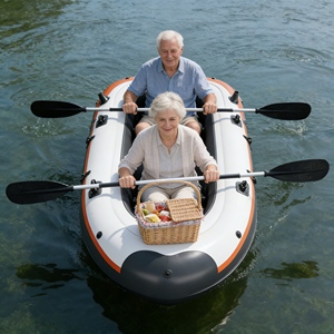 Catamarán Inflable a <span class=keywords><strong>Precio</strong></span> de Fábrica, <span class=keywords><strong>Kayak</strong></span> de Pedales de Alta Velocidad para Deportes Acuáticos en Aguas Abiertas, Deriva Costera y Paseos de Recreo - Product Image 3