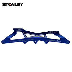 Cadre de patinage de vitesse professionnel robuste Stanley STL-F 90MM 100MM pour roues 3/4 en alliage d'aluminium bleu, découpe intégrée CNC - Product Image 4