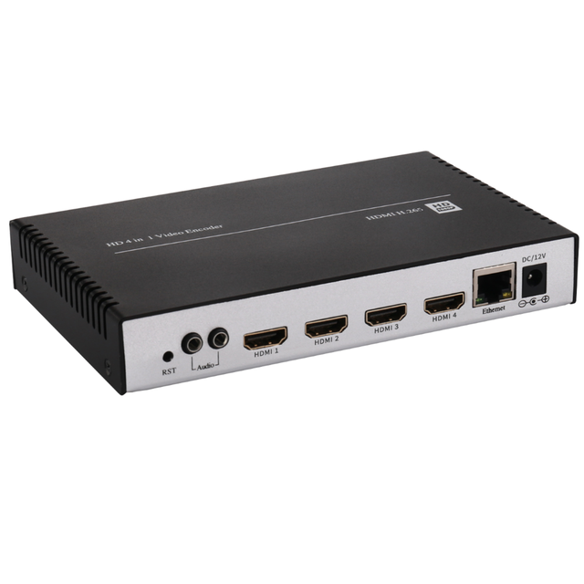 4 Channel H.265 4K IP Video Encoder for Live Streaming Digital Signage Broadcast for Live Streaming