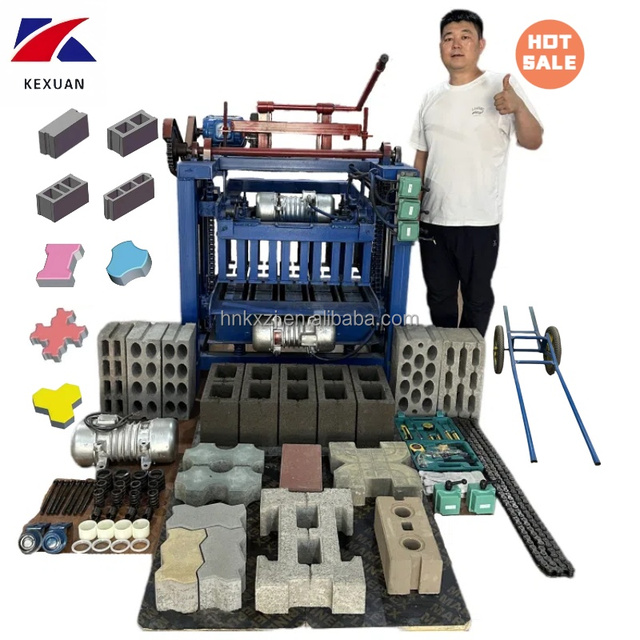 Low Price Semi-automatic Concrete Block Forming Machine High-quality Cement Interlocking Paving Brick Making Machinery