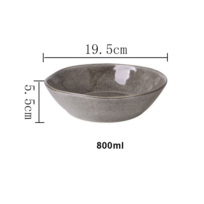 Bol gris de 8 pouces