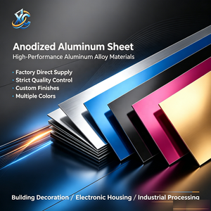 Plaque en aluminium multicolores découpée sur mesure, alliage 5052 6061, feuille d'aluminium anodisée, panneau de décoration, mur, <span class=keywords><strong>plafond</strong></span>, bâtiment industriel - Product Image 1