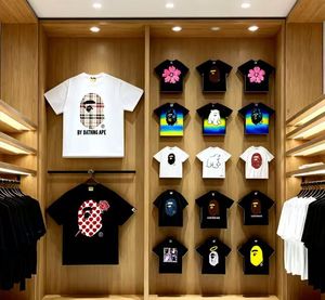 Hot T Shirt Sell 1:1 High Version Letter Printing Bathing Ape Shirt Fashion Designer T-Shirt Men Trendy Printed <strong>Bapees</strong> - Product Image 1
