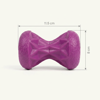 Jouet pour chien en forme d'haltère violet personnalisé, indestructible, en caoutchouc écologique résistant, pour le soin dentaire et la dentition, jouet interactif à mâcher