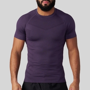 HONFIT 92%Polyamide 8%Elastane 345Gsm Solid <strong>Muscle</strong> Slim Fit Fitness Compressed <strong>Men's</strong> <strong>T</strong>-<strong>shirts</strong> Custom Plain Gym <strong>T</strong> <strong>Shirt</strong> for <strong>Men</strong> - Product Image 4