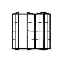 Systèmes de contrôle pliants en aluminium NFRC américains, double vitrage trempé, design moderne pour villa, coupe-vent, garantie 3 ans