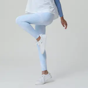 Calça leggings de cintura alta, estilo novo, para crianças, push up, impressão personalizada, yoga