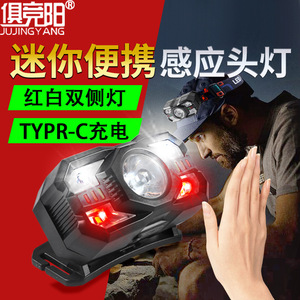 LED Headlight Rechargeable 2000mAh High Brightness Red White <b>Light</b> Motion <b>Sensor</b> Outdoor Fishing Beekeeping - Product Image 2