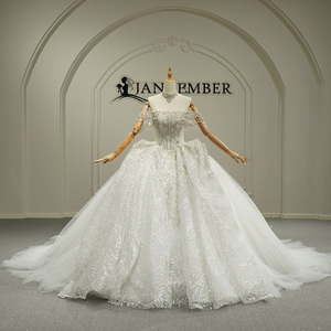 Gt26037 Vestido de Novia Moderno con Apliques, Estilo Princesa, Hombros Descubiertos, Cielo Estrellado, Ambiente Romántico, Vestido de Baile - Product Image 1