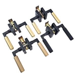 คันเกียร์สำหรับประตูภายในทำจากผ้าซาตินอัลลอยสังกะสีแบบปุ่มล็อคสำหรับงานหนักแบบหรูหราทันสมัย - Product Image 1