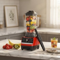 Blender Listrik Multifungsi Komersial Tugas Berat Rendah Kebisingan Kapasitas 2L 5+ Kecepatan Portabel untuk Penggunaan Dapur Hotel dan Rumah Tangga