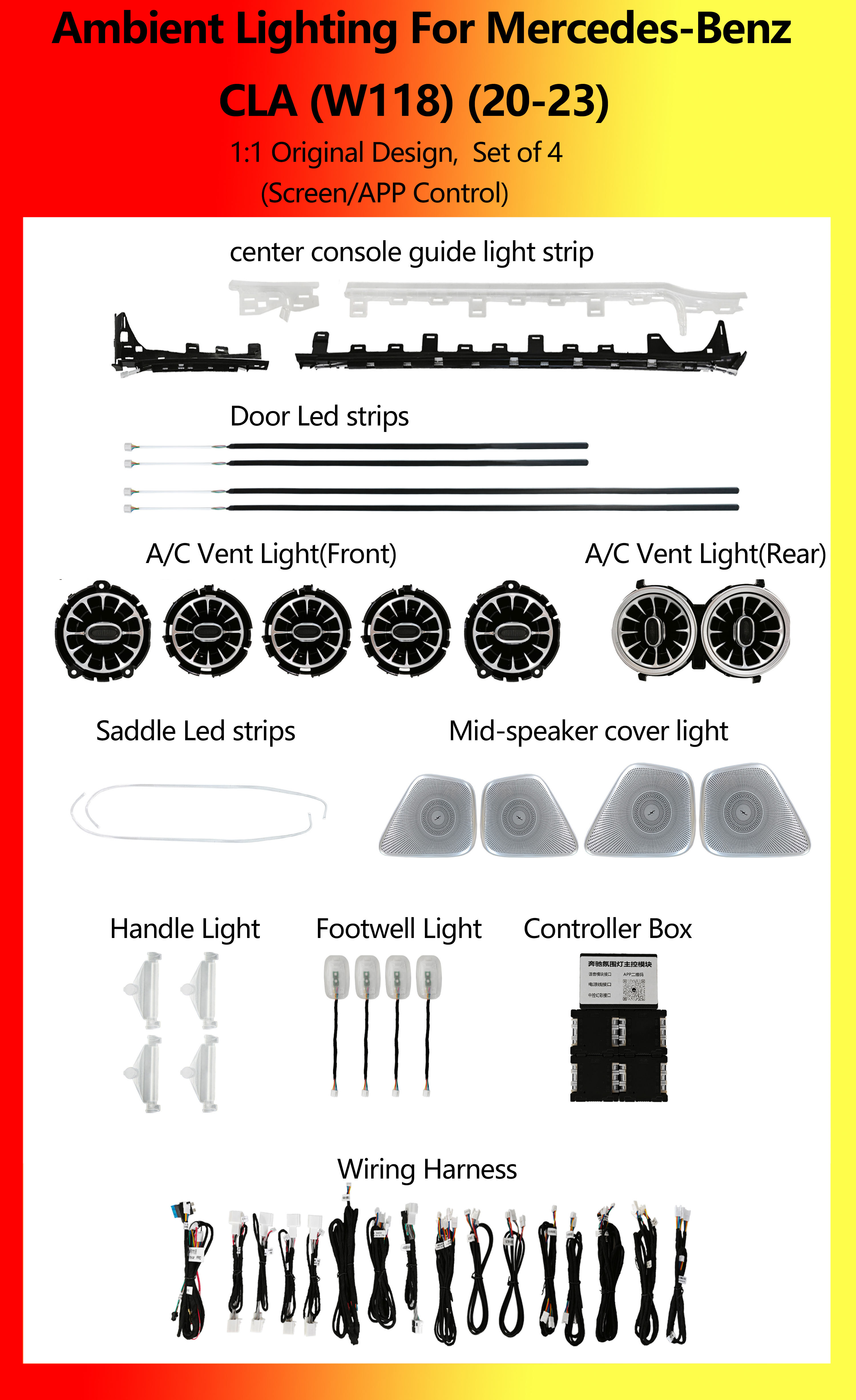 Mercedes-Benz CLA (W118) Set of  4