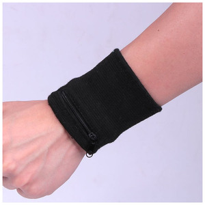 Kunden spezifische Stickerei Erwachsene Unisex Kein <span class=keywords><strong>Minimum</strong></span> Terry Handtuch Baumwolle Brieftasche Armband Schweiß band Mit Reiß verschluss tasche - Product Image 6