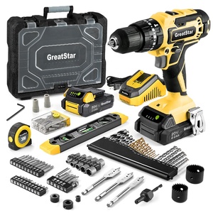 GreatStar-Taladro Inalámbrico de 20V, herramienta de impacto eléctrica, 21 + 2, Selector de torsión, destornillador, juego de accesorios - Product Image 1