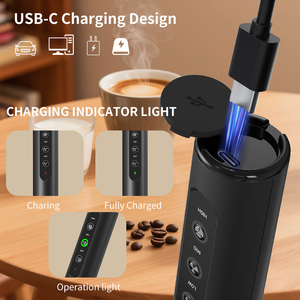 เครื่องตีฟองนม 3 ระดับความเร็ว 3 หัวตี ชาร์จผ่าน USB ใช้ได้กับกาแฟ นม สำหรับสำนักงาน/ห้องครัว/การเดินทาง/ตั้งแคมป์ - Product Image 4