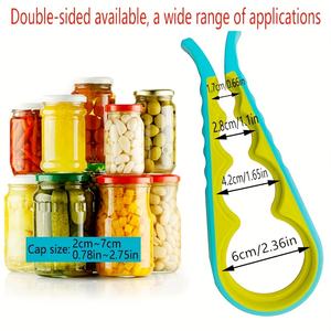 Ouvre-boîte multifonctionnel quatre en un ouvre-bouteille de boisson bouchon Twister quatre positions ouvre-boîte anti-dérapant bouchon Twister - Product Image 5