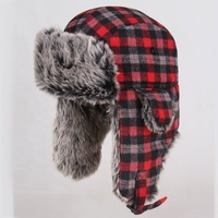 Gorro de soldado de piel sintética ruso, tejido cálido personalizado para invierno