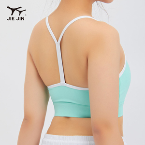 JIEJIN Custom <span class=keywords><strong>Sexy</strong></span> sport Fitness canotte alte per impatto traspirante reggiseno sportivo con spalline per le donne atleti - Product Image 2
