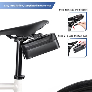 Sacoche de selle de vélo de route imperméable en TPU - Compacte, légère et portable - Sac de selle ou de tige de selle - Capacité 0,5L - Sac de cyclisme aérodynamique - Product Image 6