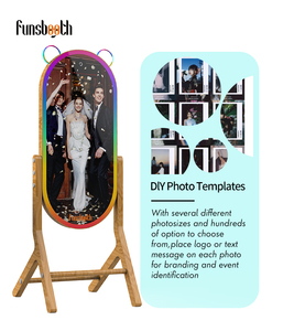 Funsbooth festa di nozze forniture espositive HD fotocamera <span class=keywords><strong>foto</strong></span> stampante cabina specchio schermo Photobooth - Product Image 6