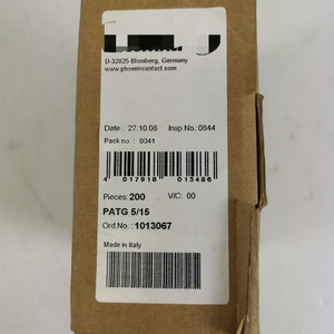 Cable de Contacto, Diseño de Portador Patg 5/15 1013067, 200 Piezas Nuevo y Original en Existencia, Paquete de Automatización Industrial Dedicado, Nuevo - Product Image 1