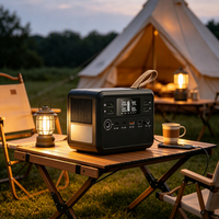 Station d'alimentation ultra-portable 76,8 Wh, 100 W AC, 100 W PD, charge rapide, LiFePO4, mini générateur solaire 6 ports, 1,1 kg pour les voyages, le camping, l'EDC