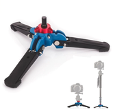 Trépied monopode professionnel en alliage d'aluminium bleu Kaliou M-2, base de support, capacité de charge de 5 kg, verrouillage rapide portable, 3 pieds, pour appareils photo reflex numériques