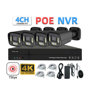 <span class=keywords><strong>Kit</strong></span> NVR TSEye de 4 Canales, Cámara IP <span class=keywords><strong>POE</strong></span> Tipo Bala para Exteriores IP66, 8MP 4K, Grabador de Video Inteligente, Sistema de Vigilancia CCTV - Product Image 1