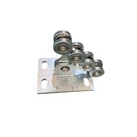 Rouleau de chariot de portail coulissant en acier galvanisé robuste et réglable à 8 roues pour portails coulissants W65/W80, usage en entrepôt