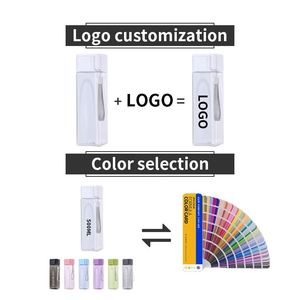 ขวดน้ำพลาสติกแบบพกพา 500 มล. ทรงเหลี่ยม ผิวด้านใส  โลโก้สั่งทำได้ สำหรับออกกำลังกาย - Product Image 6