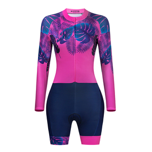 Combinaison de vélo d'été Ensemble de maillots de cyclisme Vêtements pour femmes Combinaison de peau de triathlon Respirant Bycyle Team Racing Uniform Outfit Gel Pad - Product Image 1