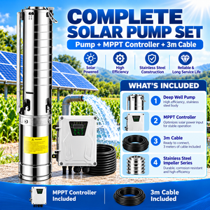 Bomba de Agua Sumergible de Acero Inoxidable QY de 4 Pulgadas, 550W DC48V, con Controlador MPPT - Product Image 5