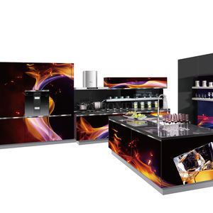 אירופאי סגנון 3D/4D עיצוב מטבח ארונות עם אלומיניום מסגרת זכוכית עיצוב מטבח ארון - Product Image 2