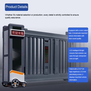 Puerta Corredera Automática de Seguridad Resistente a Congelaciones SSCL con Enfoque en la Privacidad y Reconocimiento de Matrículas para Fábrica/Gimnasio - Product Image 5