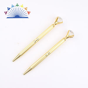 <span class=keywords><strong>Promo</strong></span> Logo kustom emas 1.0mm pulpen lebar desain kristal berlian besar - Product Image 2