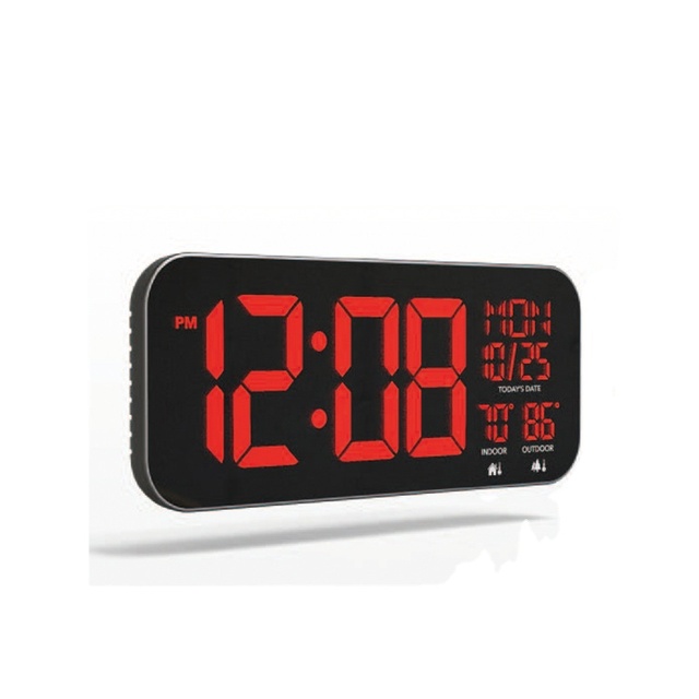High Quality Big Size Multifunction Temperature and Humidity Wall Display Digital Table  Mirror LED Clock