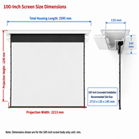 Écran de projection motorisé encastré au plafond, écran à tension par languettes dissimulées, écran de projection pour cinéma maison 4K blanc mat, 120 150 pouces