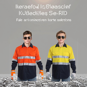 पुरुषों की लंबी आस्तीन पूर्ण परावर्तक सुरक्षा कपड़े-कपास निर्माण इंजीनियरिंग चिंतनशील शर्ट और पैंट - Product Image 6