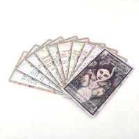 Baraja de Tarot Holográfica de Ángel de Lujo Portátil Personalizada al por Mayor con Libros Espirituales y Embalaje de Regalo