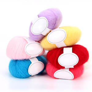 Nouvelle fantaisie en <span class=keywords><strong>laine</strong></span> d'afrique du sud, fil d'<span class=keywords><strong>angora</strong></span> mélangé acrylique <span class=keywords><strong>et</strong></span> duveteux, pour tricot à la main, pulls Crochet, manteaux d'écharpe, 2 plis - Product Image 2